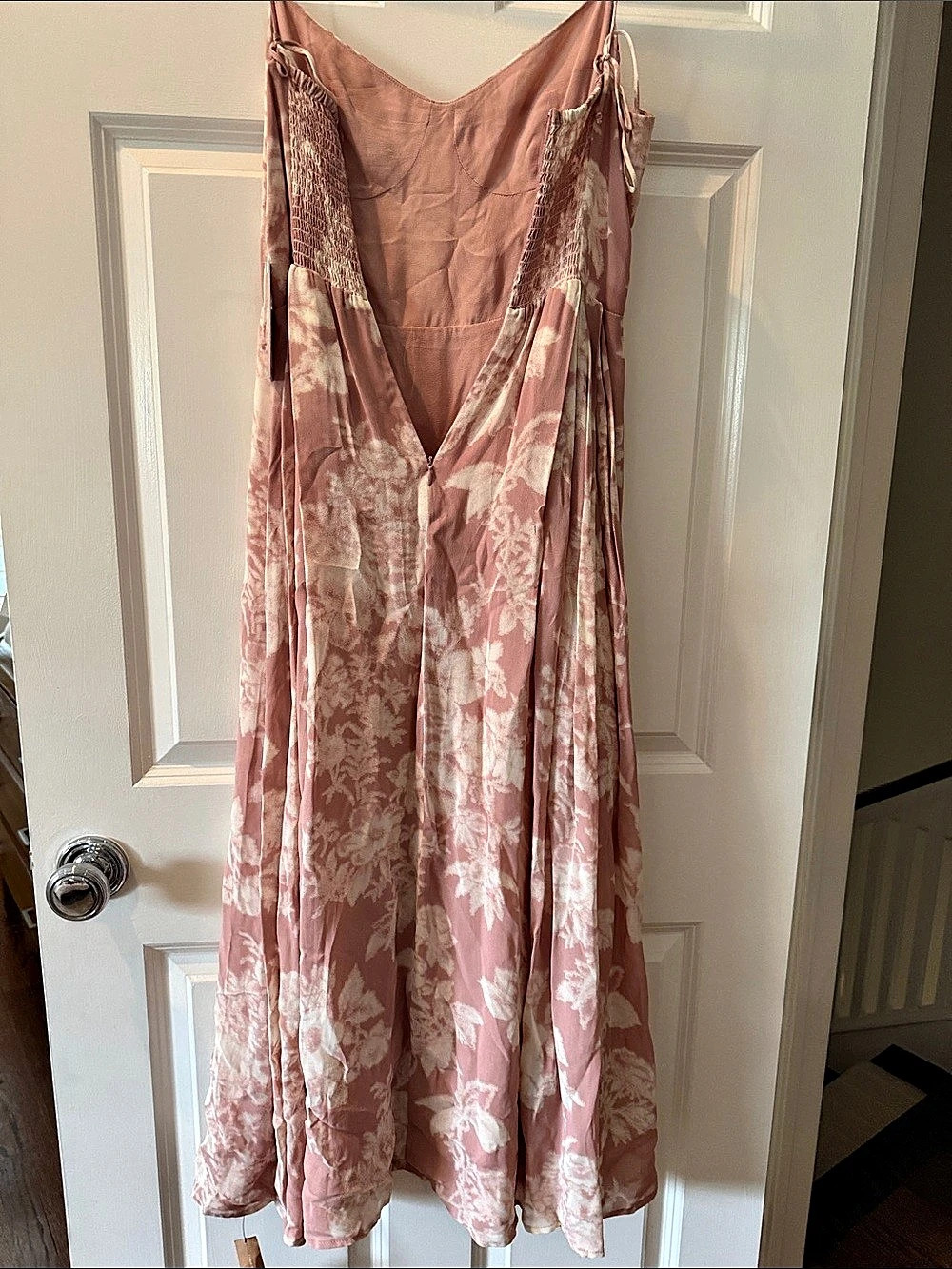 Reformation Jaelyn Dress Floral Midi Dress Pink & White Size 8 - Picture 4 of 8